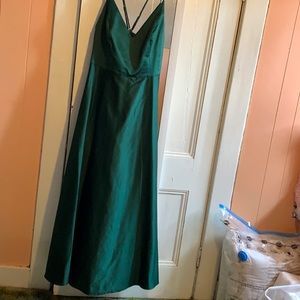 Spaghetti Strap Satin A-Line Bridesmaid Dress